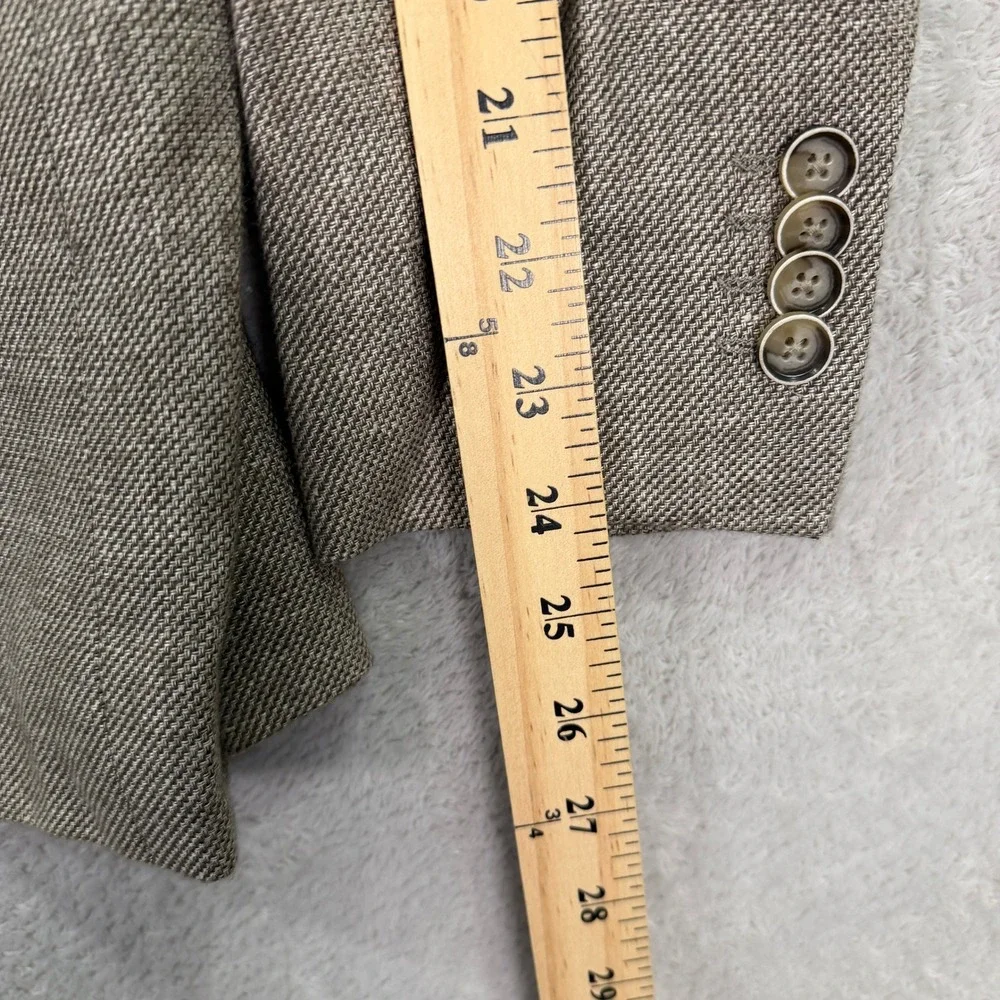 Joseph Abboud Men 38R Slim Fit Sport Coat Heritage Comero Linen Wool Elbow Patch